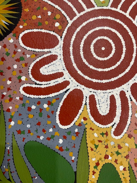 #140 Honey Ant Dreaming - JONATHAN HOCKLEY - Aboriginal Art: 48cm x 63cm