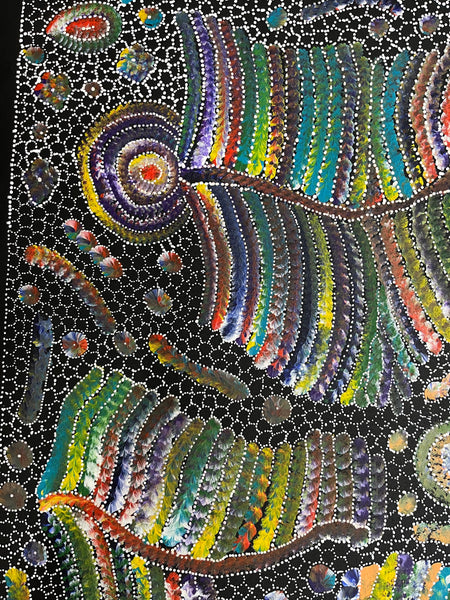 #120 Bush Seed Dreaming Artist: JEDDA PURVIS KNGWARREYE:  200cm x 73cm