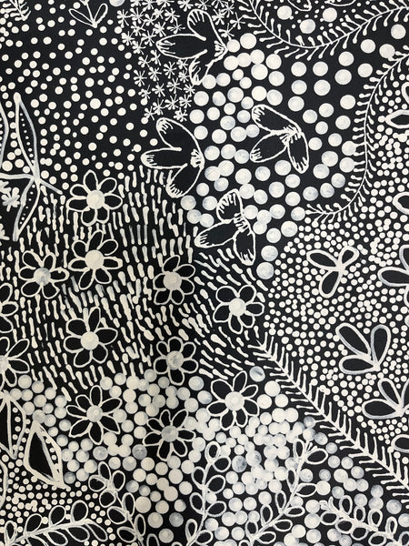 #336 Women's Ceremony (Charcoal) Artist: TANYA BIRD MPETYANE Aboriginal Art: 70cm x 140cm