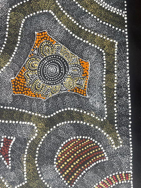 #92 Thorny Devil Lizard - CAROLINE NUMINA : Aboriginal Art: 95x110cm
