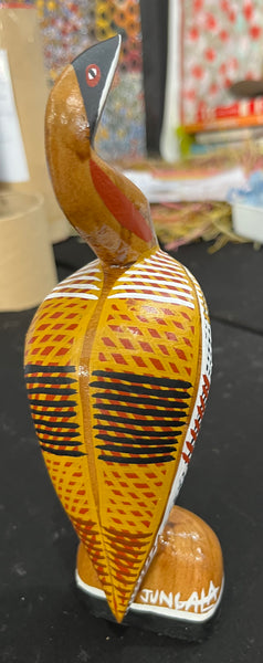 #248 Hand Carved Brolga - RODNEY 'JUNGALA' KING Aboriginal Art:  23cm x 7cm x 7cm