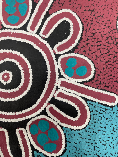 #67 Women's Ceremony (Multi) BARBARA PANANKA : Aboriginal Art: 95x90cm