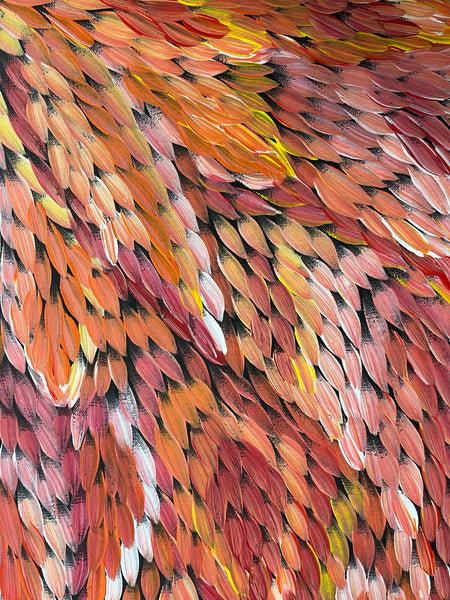 #13 Bush Medicine Leaves (Multi) - CAROLINE NUMINA Aboriginal Art:  70cm x 91cm