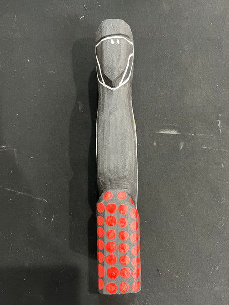 #279 Black Cockatoo Carving - KENNY REID: Aboriginal Art: 30 x 10 x 5cm