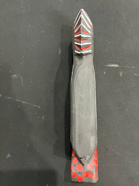 #279 Black Cockatoo Carving - KENNY REID: Aboriginal Art: 30 x 10 x 5cm