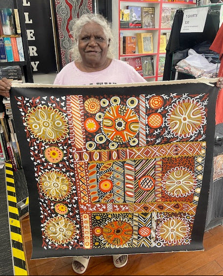 #359 Circle of Life (Sunset) MAREE GOREY: Aboriginal Art: 95cm x 91cm