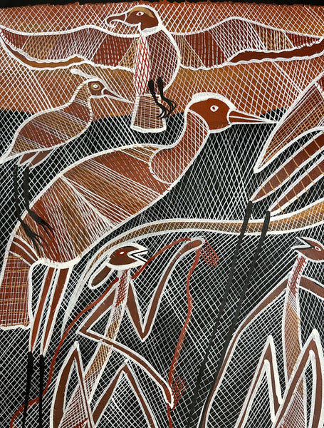 #103 Billabong Dreaming  - EDDIE BLITNER Aboriginal Art :  88cm x 127cm