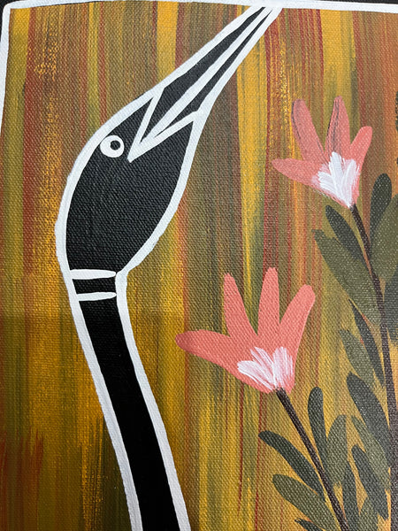 #22 Brolga Dreaming - CHRISTINE BURARRWANGA : 43 x 32cm