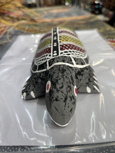 #248 Hand Carved Turtle - KENNY REID: Aboriginal Art: 25x9x4cm