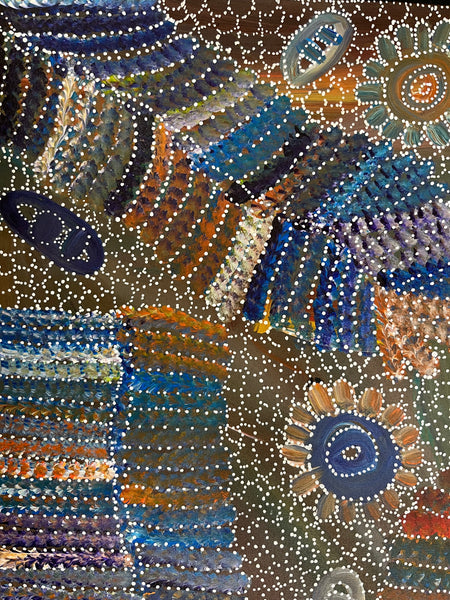 #316 Yam Seed Dreaming Artist: JEDDA PURVIS KNGWARREYE:  92 x 88cm