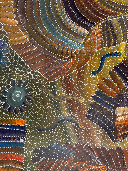 #316 Yam Seed Dreaming Artist: JEDDA PURVIS KNGWARREYE:  92 x 88cm