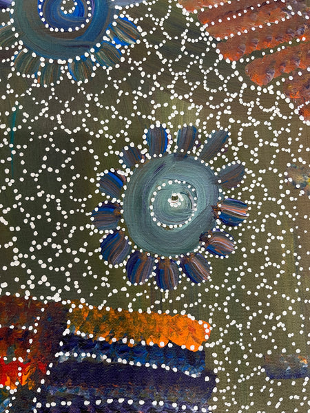 #316 Yam Seed Dreaming Artist: JEDDA PURVIS KNGWARREYE:  92 x 88cm