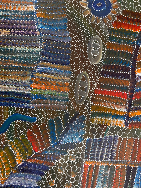 #316 Yam Seed Dreaming Artist: JEDDA PURVIS KNGWARREYE:  92 x 88cm