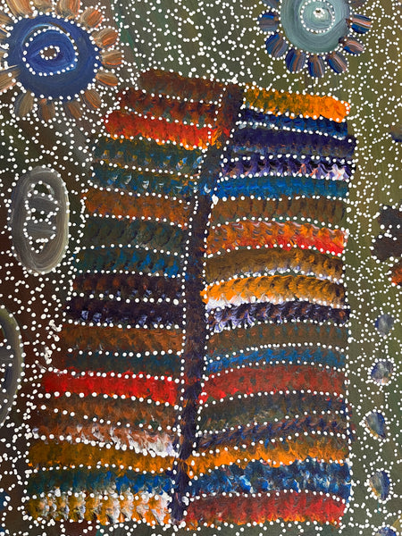 #316 Yam Seed Dreaming Artist: JEDDA PURVIS KNGWARREYE:  92 x 88cm