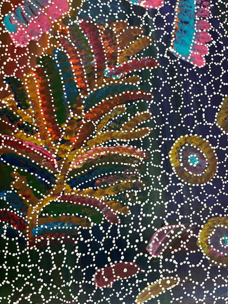 #376 Yam Seed Dreaming Artist: JEDDA PURVIS KNGWARREYE:  105cm x 94cm