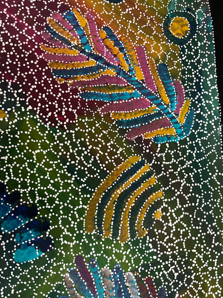#376 Yam Seed Dreaming Artist: JEDDA PURVIS KNGWARREYE:  105cm x 94cm