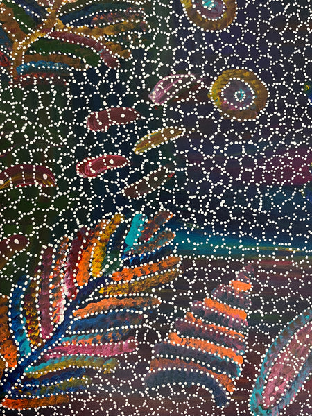 #376 Yam Seed Dreaming Artist: JEDDA PURVIS KNGWARREYE:  105cm x 94cm