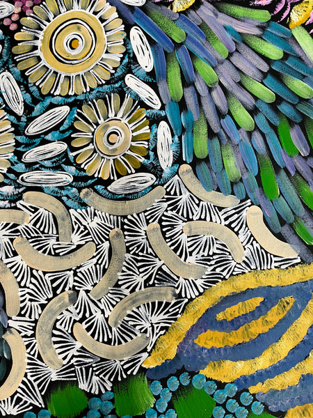 #168 - WOMEN'S CEREMONY (Multi) - Karen Bird Ngale - 90cm x 145cm