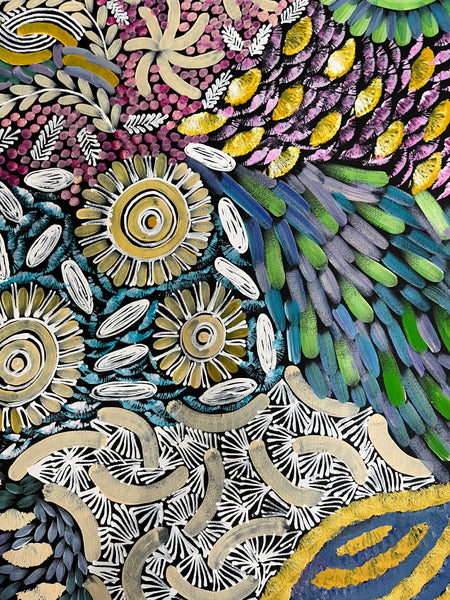 #168 - WOMEN'S CEREMONY (Multi) - Karen Bird Ngale - 90cm x 145cm