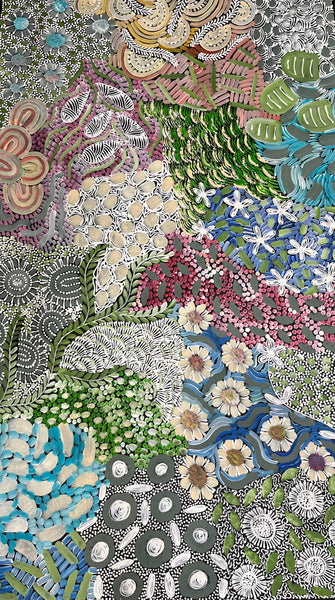 #254 - WOMEN'S CEREMONY (Multi) - Karen Bird Ngale - 90cm x 145cm