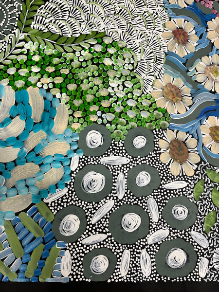 #254 - WOMEN'S CEREMONY (Multi) - Karen Bird Ngale - 90cm x 145cm