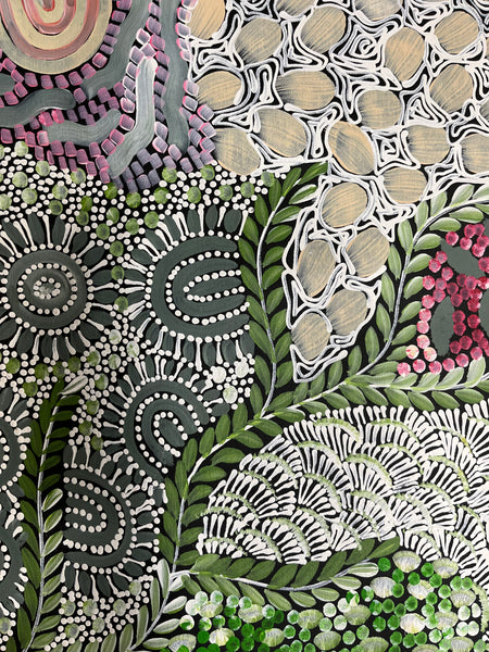 #254 - WOMEN'S CEREMONY (Multi) - Karen Bird Ngale - 90cm x 145cm