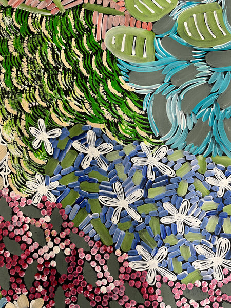 #254 - WOMEN'S CEREMONY (Multi) - Karen Bird Ngale - 90cm x 145cm
