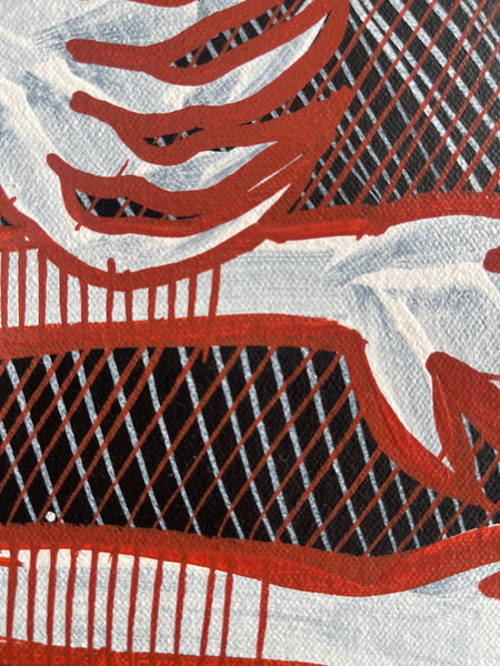 #246 Kangaroo Dreaming - EDDIE BLITNER : Aboriginal Art : 44x95cm