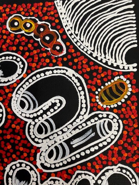 #113 Women Collecting Bush Tucker - LANITA NUMINA : Aboriginal Art: 54 x 39cm