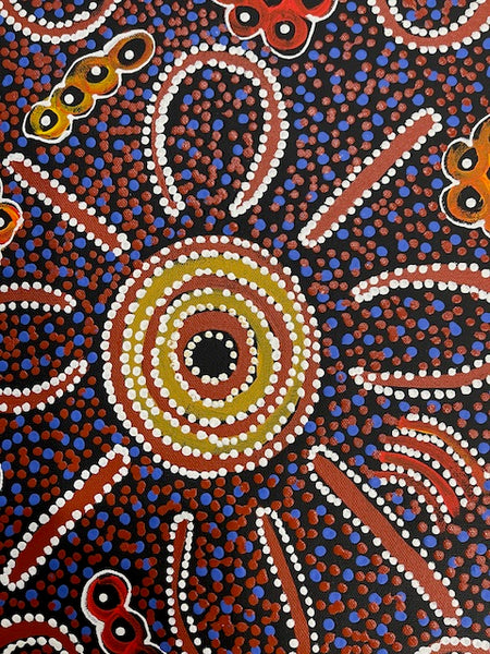 #265 Women Collecting Bush Tucker - LANITA NUMINA : Aboriginal Art: 54 x 39cm