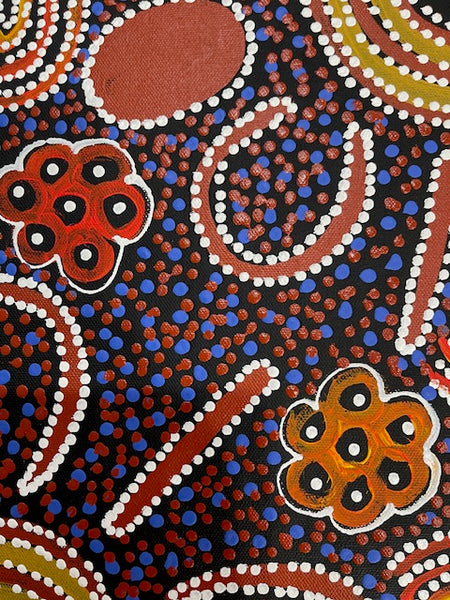 #265 Women Collecting Bush Tucker - LANITA NUMINA : Aboriginal Art: 54 x 39cm