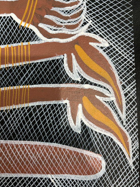 #131 Kangaroo Dreaming - EDDIE BLITNER : Aboriginal Art : 67cm x 42cm