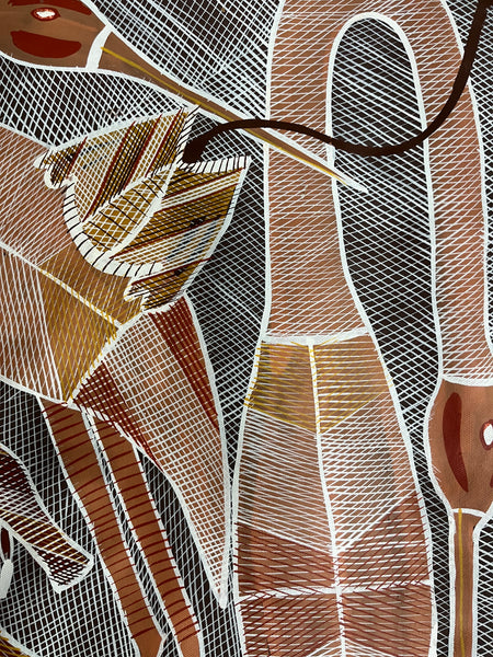 #255 Billabong Dreaming - EDDIE BLITNER : Aboriginal Art : 95cm x 136cm