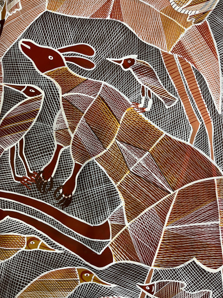 #255 Billabong Dreaming - EDDIE BLITNER : Aboriginal Art : 95cm x 136cm