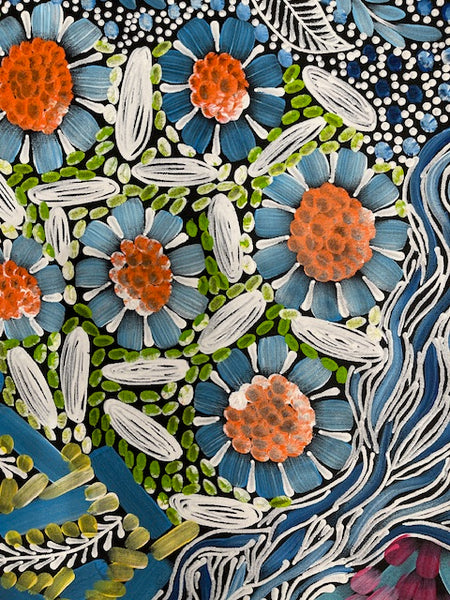 #29 - WOMEN'S CEREMONY (Multi) - Karen Bird Ngale - 94 x 73cm