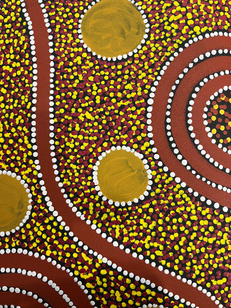 #127 Mulga Seeds & Berries ARTIST: TRISTAN BIRD 73cm x 95cm