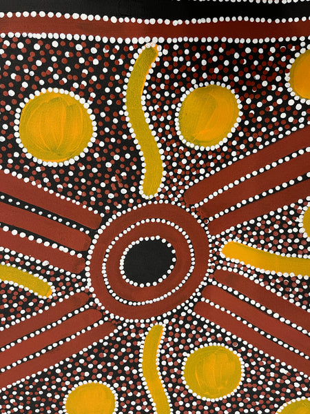 #180 Mulga Seeds & Berries ARTIST: TRISTAN BIRD 73cm x 95cm