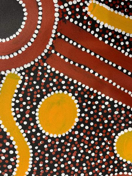 #180 Mulga Seeds & Berries ARTIST: TRISTAN BIRD 73cm x 95cm