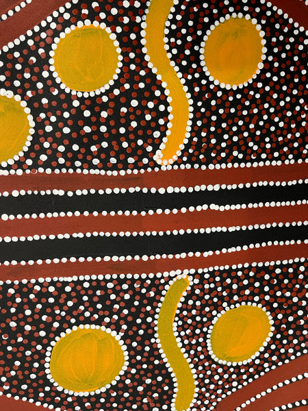 #180 Mulga Seeds & Berries ARTIST: TRISTAN BIRD 73cm x 95cm