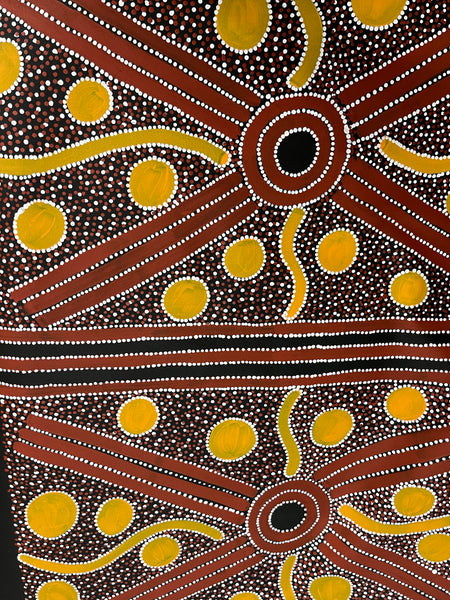 #180 Mulga Seeds & Berries ARTIST: TRISTAN BIRD 73cm x 95cm