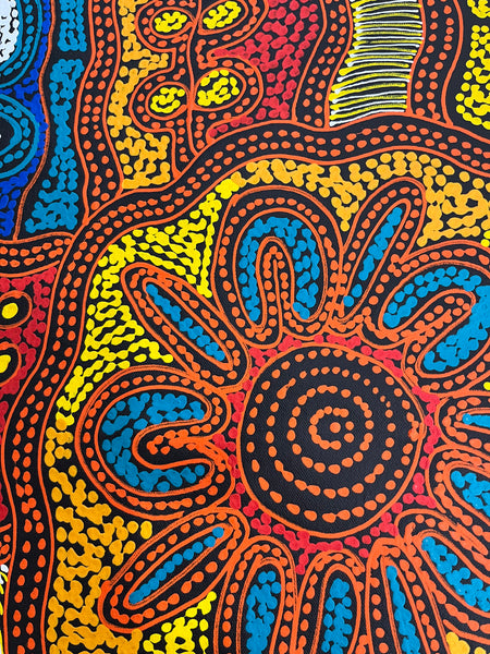 #337 My Country Dreaming (Sunset) - SHARON NUMINA : Aboriginal Art 69cm x 92cm