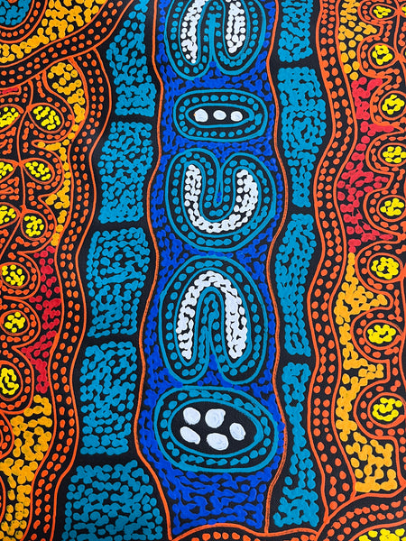#337 My Country Dreaming (Sunset) - SHARON NUMINA : Aboriginal Art 69cm x 92cm