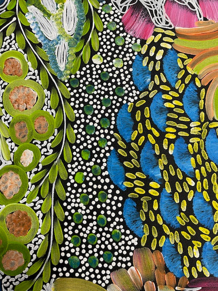 #173 Women's Ceremony (Multi) Artist:  Karen Bird Ngale  72cm x 44cm