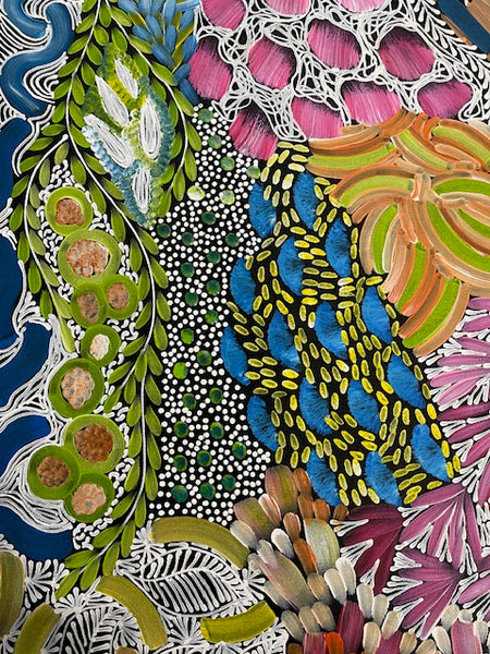 #173 Women's Ceremony (Multi) Artist:  Karen Bird Ngale  72cm x 44cm