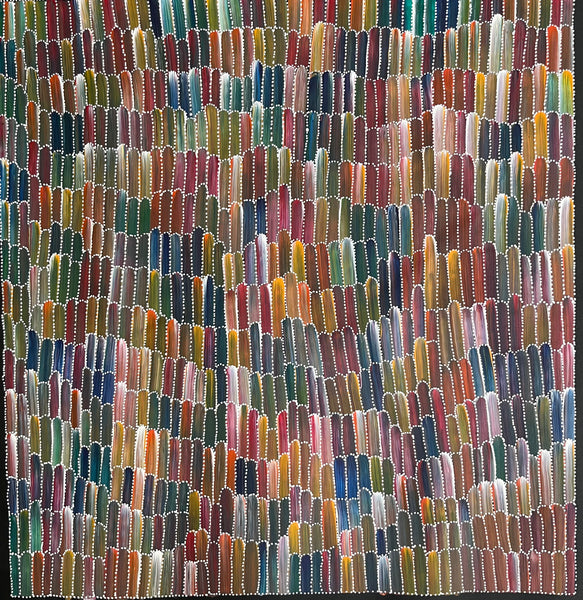 #195 Seeded Bush Yams (Multi) ARTIST: JEANNIE MILLS PWERLE  90cm x 94cm