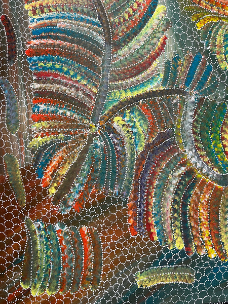 #316 Yam Seed Dreaming Artist: JEDDA PURVIS KNGWARREYE:  200cm x 73cm
