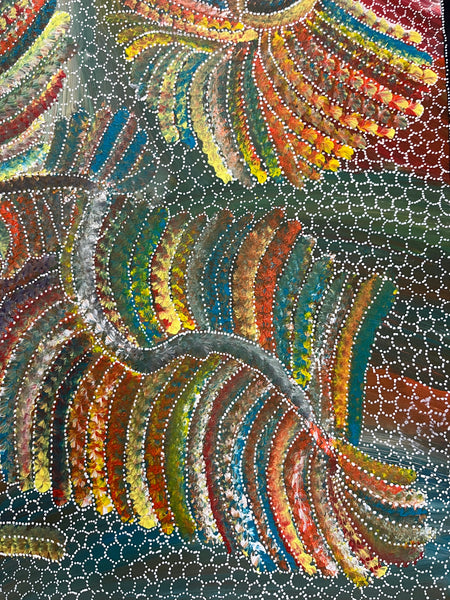 #316 Yam Seed Dreaming Artist: JEDDA PURVIS KNGWARREYE:  200cm x 73cm