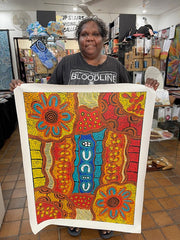 #337 My Country Dreaming (Sunset) - SHARON NUMINA : Aboriginal Art 69cm x 92cm