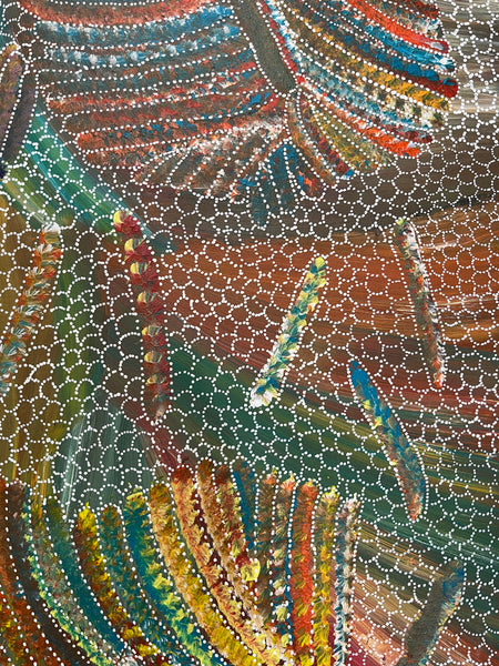 #316 Yam Seed Dreaming Artist: JEDDA PURVIS KNGWARREYE:  200cm x 73cm