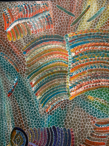 #316 Yam Seed Dreaming Artist: JEDDA PURVIS KNGWARREYE:  200cm x 73cm